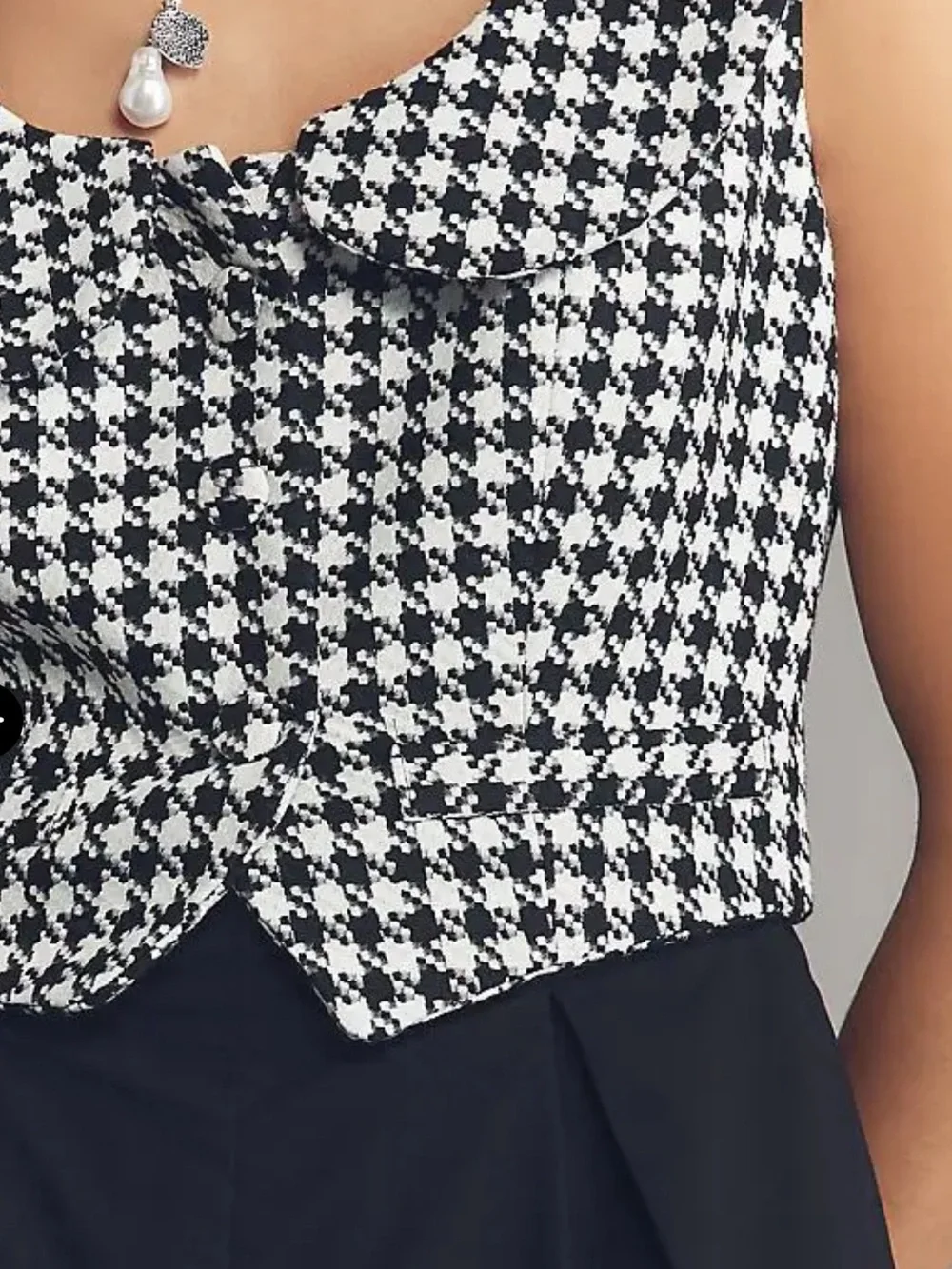 Maeve Sleeveless Collared Twofer Romper